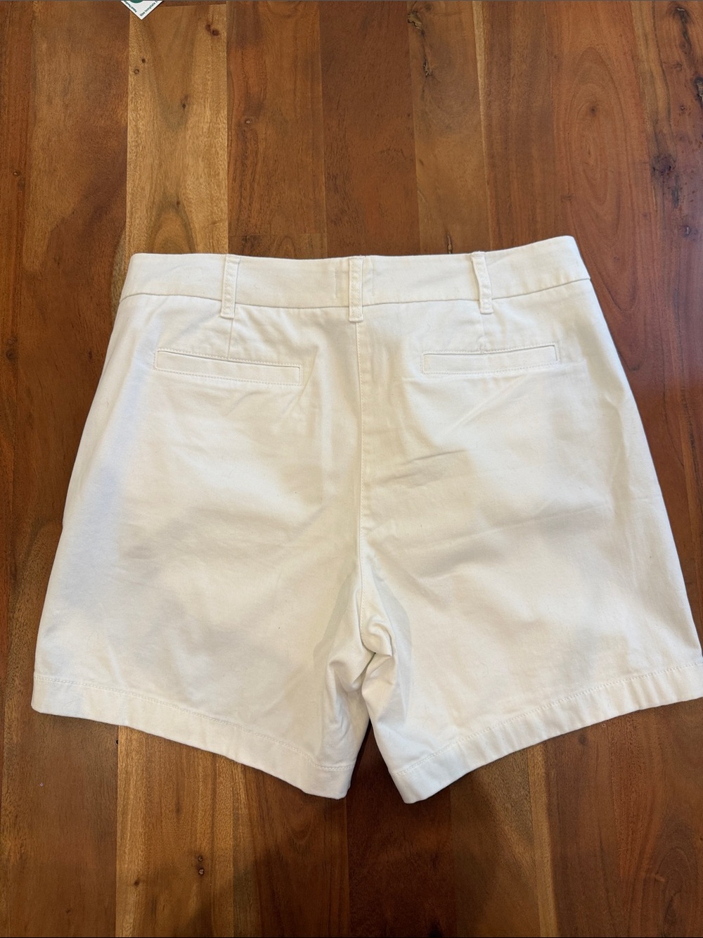 J. Crew White Women's Cotton Chino Shorts Size 12 Inseam 7 Inches - Picture 5 of 7